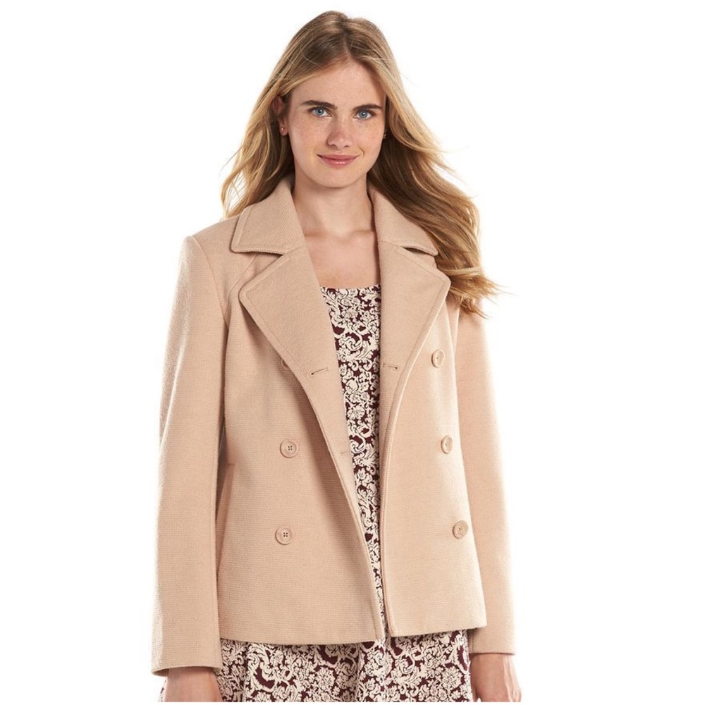 LC Lauren Conrad Wool Blend Double Breasted Coat